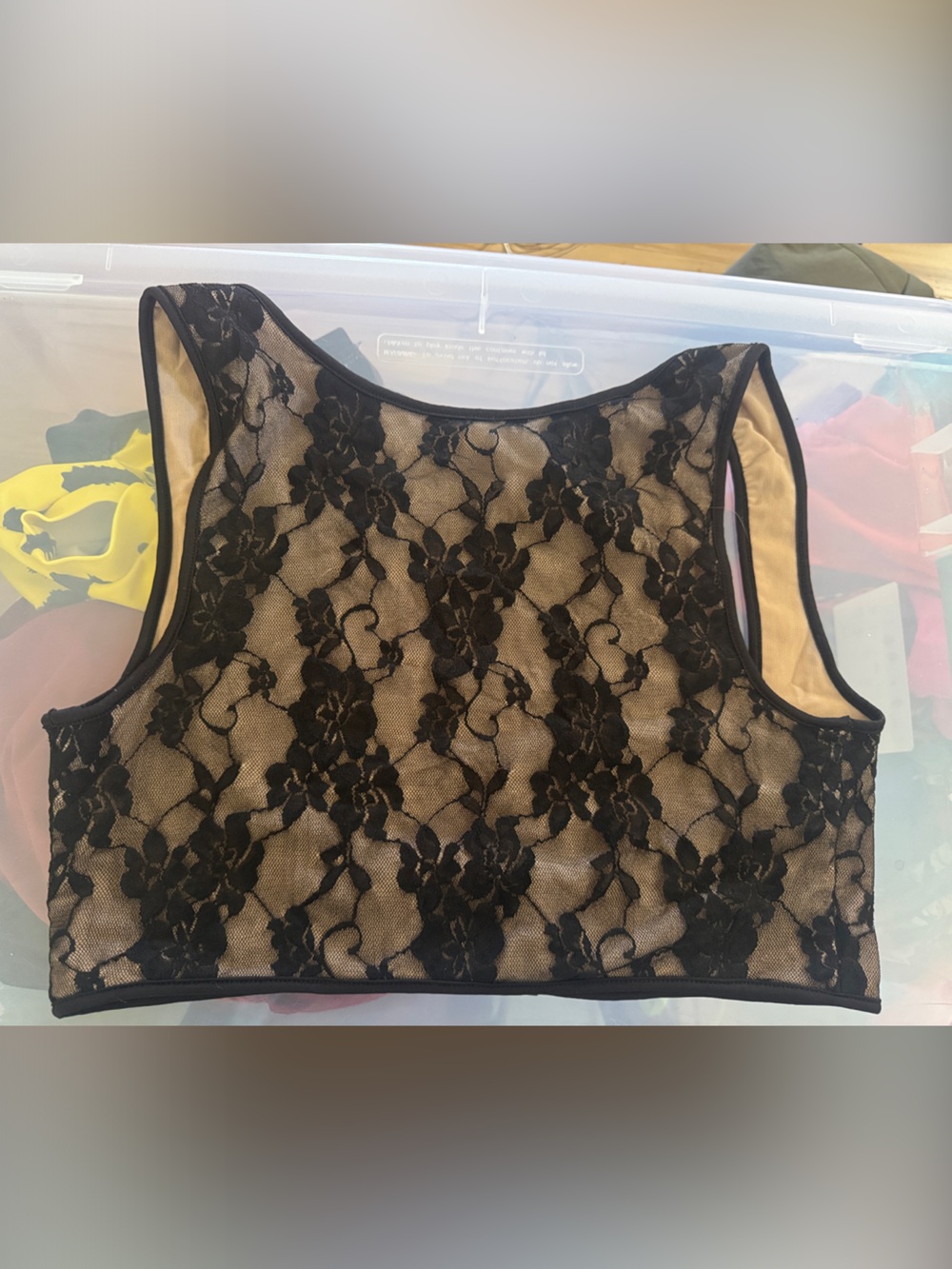 Black Lace Sheer Crop Top - Women Intimates & Sleepwear